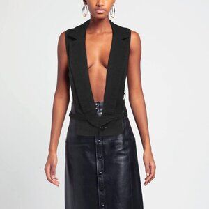 Ann Demeulemeester Tailored Vest – Black, One Size (Worn Once For Photo shoot)